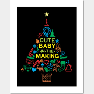 Cute Baby In The Making 2 - Christmas Gift Posters and Art